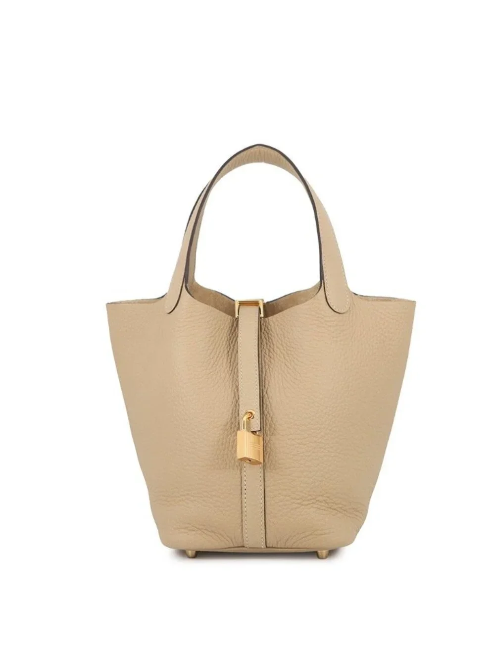 Hermes Handbag Picotin Lock PM Trench Gold Taurillon Clemence